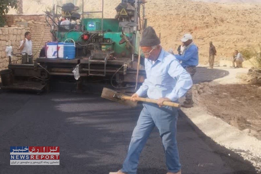 آسفالت معابر روستای بهجان از توابع بخش سیمکان